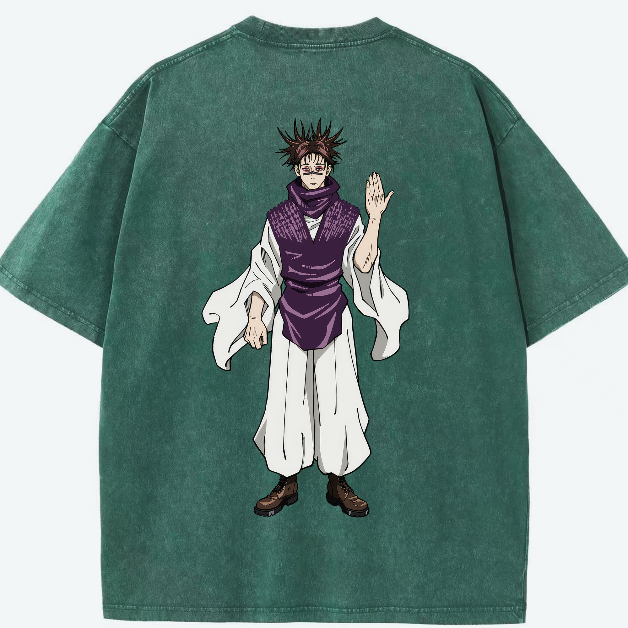 （画像用） 呪術廻戦 Jujutsu Kaisen 綿100% ヴィンテージ風 半袖Tシャツ（背面プリント）